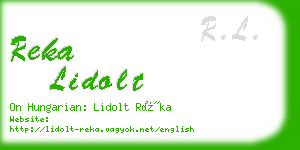 reka lidolt business card